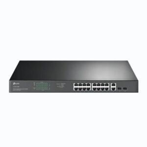 Tp-link jetstream tl-sg1218mp v1 switch non gestito 16 x 10/100/1000 (poe+) + 2 x 10/100/1000 + 2 x combo gigabit sfp - poe+ (250 w) montabile su rack nero