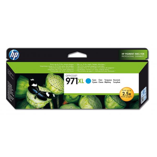 Hp 971xl cartuccia ciano per hp officejet pro x451dw/x551dw 6.600 pag