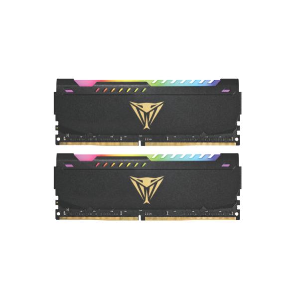 Patriot viper steel rgb kit memoria ram 2x16gb 32gb totali 3.600mhz tecnologia ddr4 tipologia dimm black