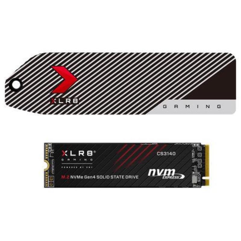 Pny xlr8 ps5 ssd cover with integrated heatsink + ssd cs3140 m.2 gen4 1tb gaming kit progettato per adattarsi a ps5