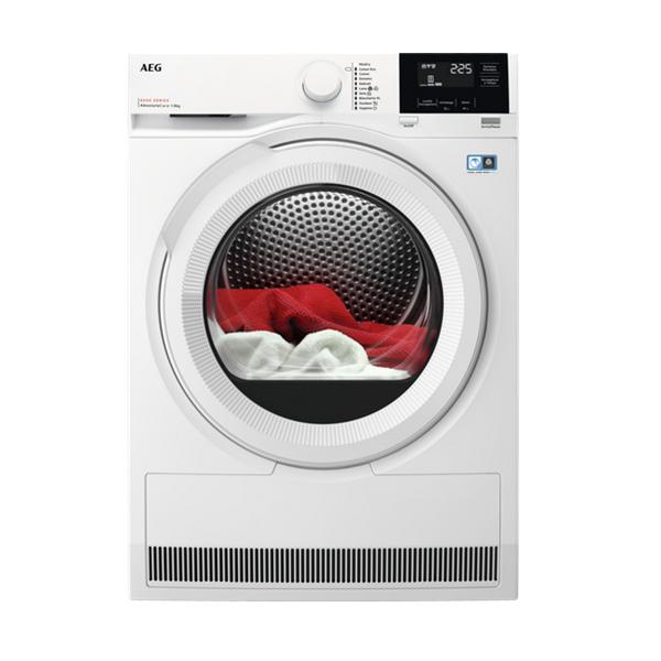 Aeg tr8g83gw serie 8000 absolutecare asciugatrice a pompa di calore classe energetica a+++ capacita` di carico 8 kg motore inverter cesto protex xxl