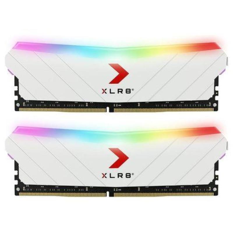 Pny ram 16gb (2x8gb) xlr8 gaming epic-x rgb ddr4 3200mhz kit di memorie ram dimm colore bianco