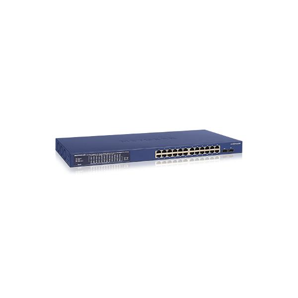 Netgear gs724tpp switch 24 poerte gestito l2/l3/l4 gigabit ethernet (10/100/1000) blu supporto power over ethernet (poe)