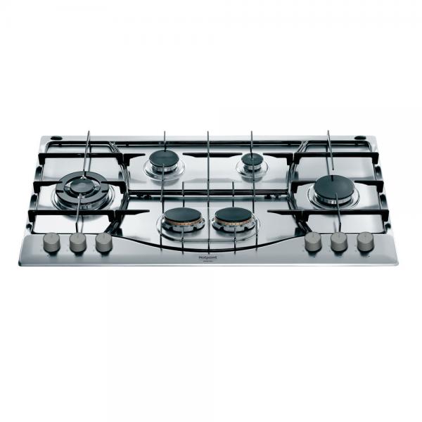 Hotpoint phn 962 ts-ix-ha piano cottura a gas 6 zone 1 tripla corona griglie smaltate intercambiabile 90 cm acciaio inox