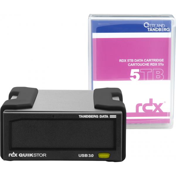 Tandberg rdx external drive kit 5tb black usb3