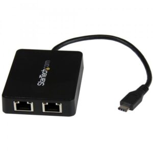 Startech adattatore di rete usb-c a doppia uscita ethernet gigabit