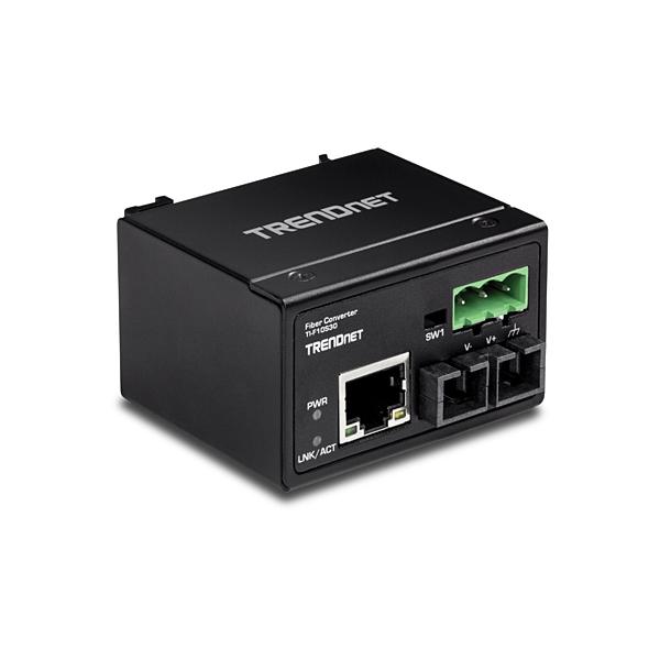 Hardened industrial 100base-fx sngl mode sc fiber convert 30km