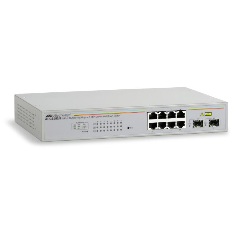 Allied telesis websmart layer 2 gigabit 8 port 10-100-1000tx switch