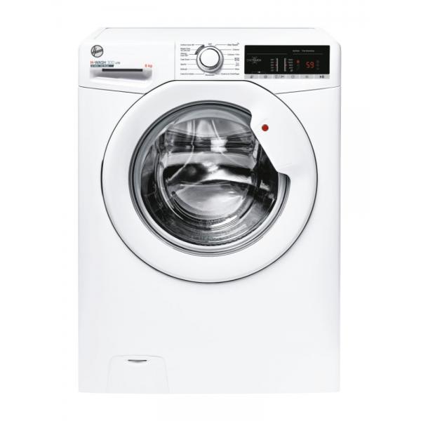 Hoover h-wash 300 lite h3w 48te-11 lavatrice a carica frontale 8kg classe d 1400 giri 15+1 programmi cicli care nfc bianco 60x52x85