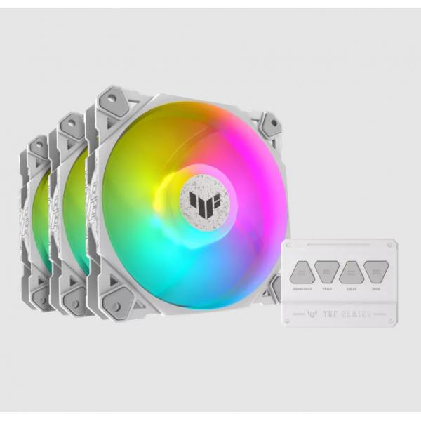 Asus tuf gaming tf120 argb white edition 3in1 case per computer raffreddatore d`aria 12cm bianco 3 pezzi