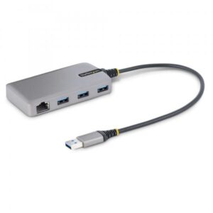 Startech.com hub usb a 3 porte con ethernet con ingresso di alimentazione ausiliaria opzionale cavo da 30cm