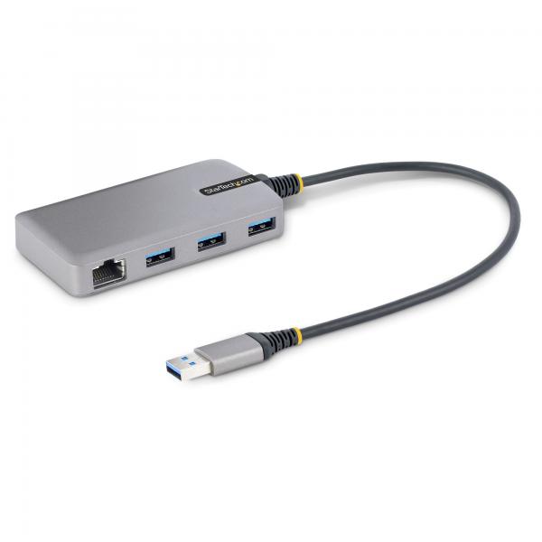 Startech.com hub usb a 3 porte con ethernet con ingresso di alimentazione ausiliaria opzionale cavo da 30cm
