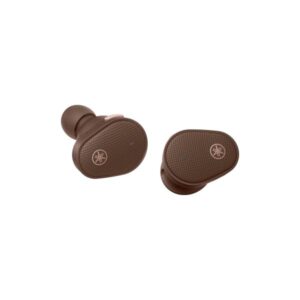 Yamaha tw-e5b cuffie bluetooth5.2 auricolari in-ear wireless impermeabili custodia di ricarica marrone