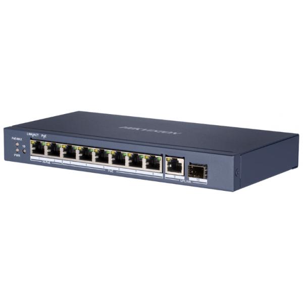 Hikvision digital technology ds-3e0510hp-e switch di rete non gestito gigabit ethernet 10-100-1000 supporto power over ethernet blu