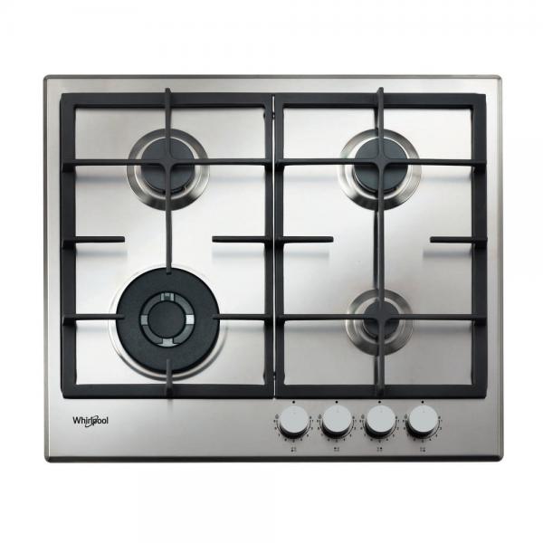 Whirlpool gmal 6422-ixl piano cottura a gas 4 zone 59 cm acciaio inox