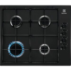 Electrolux kgs6404b serie 300 slim side piano cottura a gas 4 fuochi accensione integrata colore nero