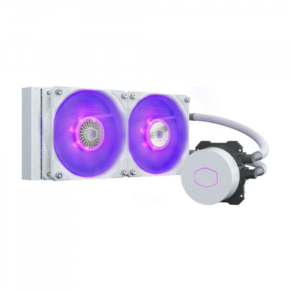 Cooler master masterliquid ml240l dissipatore a liquido v2 rgb per cpu intel 1151/1200/2066 amd am4/am3 colore bianco