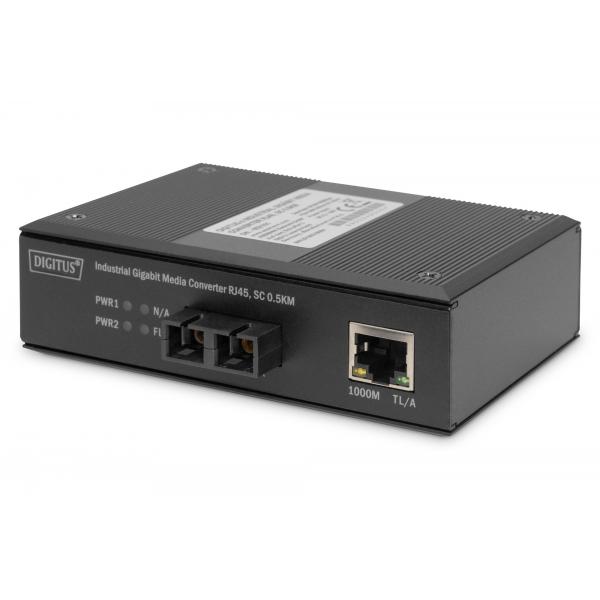 Digitus dn-652101 convertitore multimediale di rete 1000mbit-s 850nm modalita` multipla nero