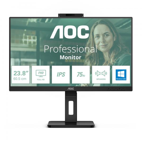 Aoc 24p3cw monitor pc 23.8`` 1920x1080 pixel full hd led nero