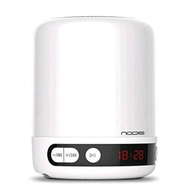 Nodis nt-lsp01altoparlante bluetooth con luce led rgb sunligh sd aux-in orologio sveglia bianco