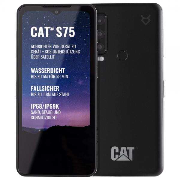 Cat s75 5g 6gb 128gb 6.58`` 120hz emergency sos via satellite nero