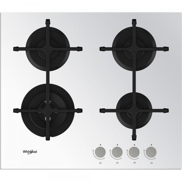 Whirlpool goa 6423-wh piano cottura a gas 4 zone griglie in ghisa 60 cm bianco