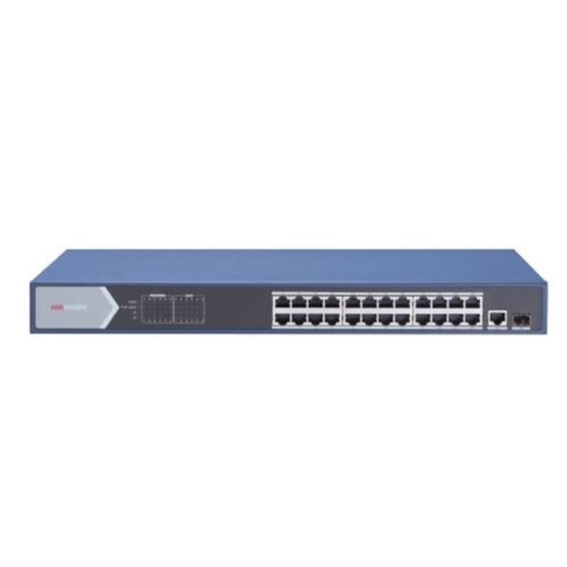 Hikvision digital technology ds-3e0526p-e switch di rete non gestito gigabit ethernet 10-100-1000 supporto power over ethernet blu