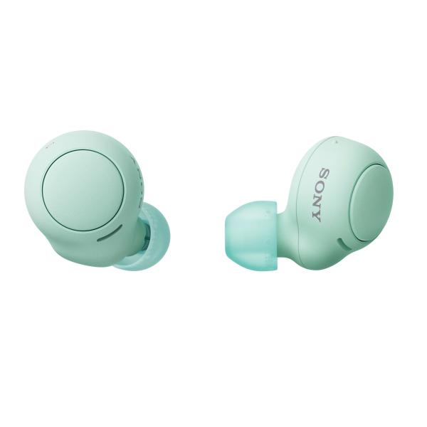 Sony wf-c500 auricolari true wirelessccon custodia di ricarica microfono integrato verde