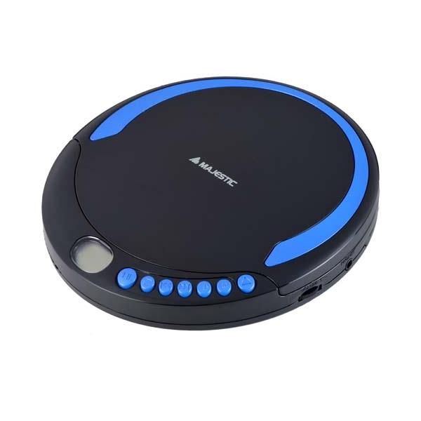 Majestic dm-1550-blu lettore cd-mp3 portatile mp3,wma colore nero e blu