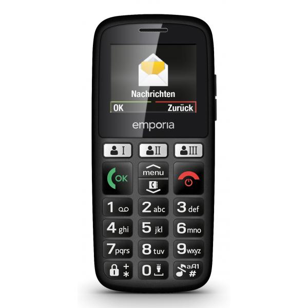 Cellulare emporia happy 2g 1.33 ram 32mb black italia senior phone