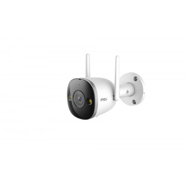 Imou bullet 2 pro telecamera di sicurezza ip wi-fi esterno capocorda 2mp ip67 visione notturna a colori 30mt ir sirena faretti led e il microfono integrati bianco