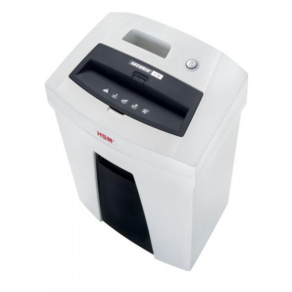 Hsm securio c16 distruggidocumenti a frammenti 4x25 mm cestino 25lt capacita` 7 fogli colore bianco/nero