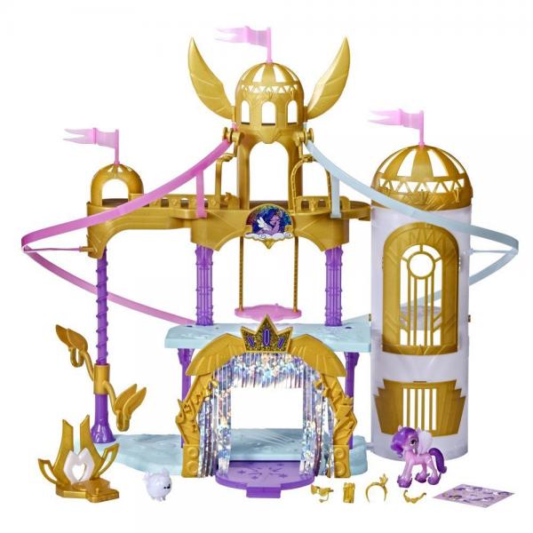 Hasbro my little pony playset del castello con zipline e giocattolo di princess petals