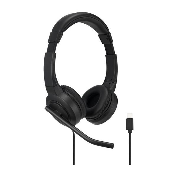 Kensington h1000 cuffie con microfono on-ear cablato usb-c nero