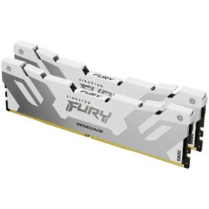 Kingston fury renegade kf572c38rwk2-32 kit memoria ram 2x16 gb 32 gb totali 7.200 mhz tecnologia ddr5 tipologia dimm 288-pin dimm grigio bianco