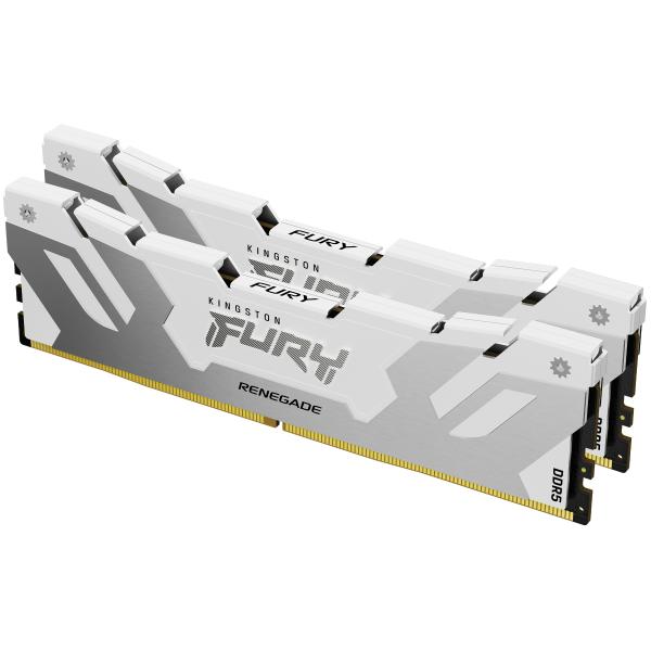 Kingston fury renegade kf572c38rwk2-32 kit memoria ram 2x16 gb 32 gb totali 7.200 mhz tecnologia ddr5 tipologia dimm 288-pin dimm grigio bianco