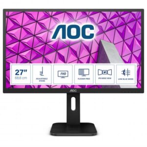 Aoc pro-line 27p1 27 led full hd ips formato 16:9 contrasto 1.000:1 1.920x1.080px 1xvga 1xhdmi 4xusb-a 1 display port italia nero