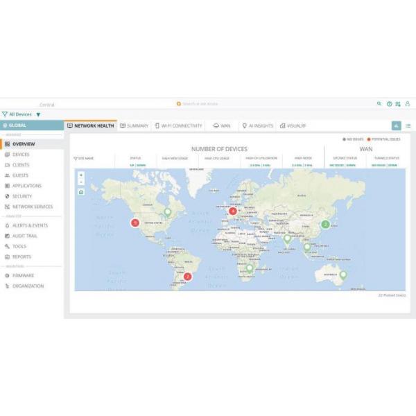 HPE Aruba Central Foundation - Licenza di abbonamento (7 anni)