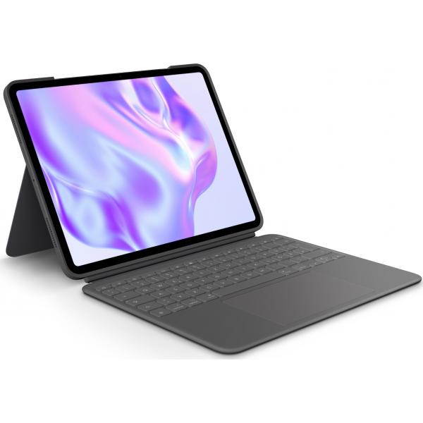 Logitech Combo Touch - custodia con tastiera e custodia Folio - con trackpad - retroilluminata - connettore Apple Smart - QWERTZ - tedesco - grafite - per Apple iPad Pro da 13 pollici (M4)