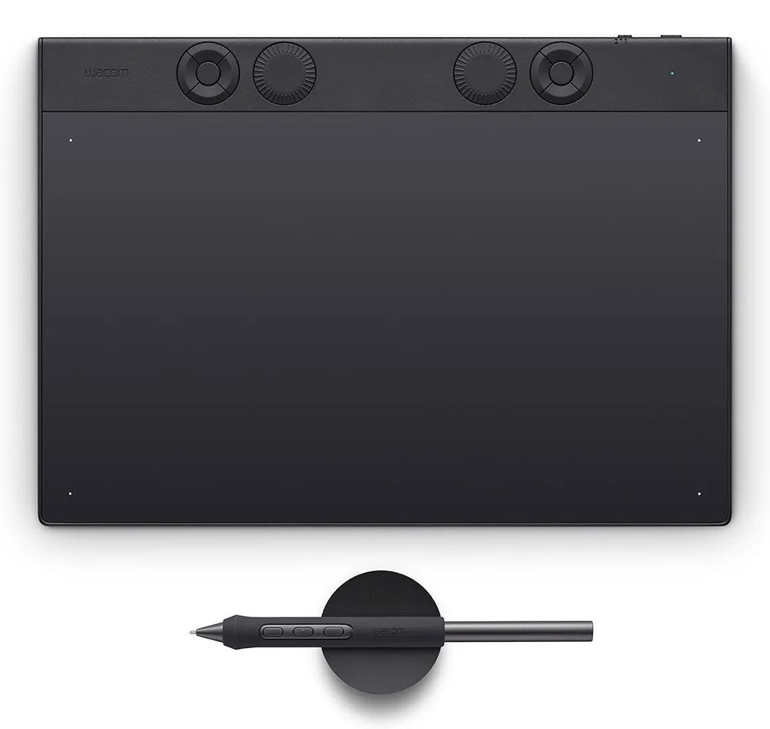 Wacom Intuos Pro Medium ? 2025, 263 x 148 mm, USB/Bluetooth, Stift, 16:9, 1,8 m, Schwarz