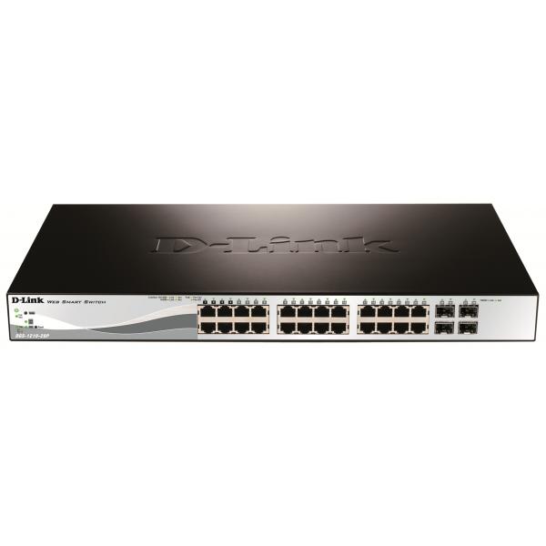 D-Link Web Smart DGS-1210-28P - Switch - L3 - gestito - 24 x 10/100/1000 (PoE)