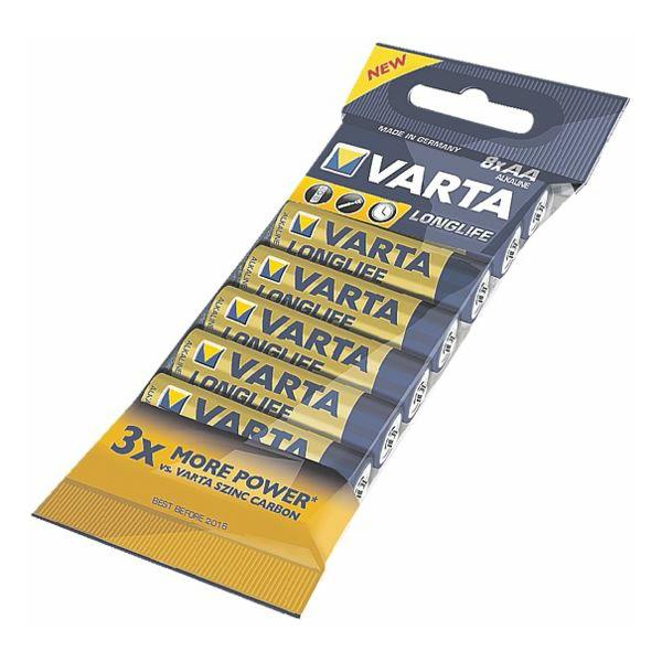 Varta Longlife 4106 - Batteria 8 x tipo AA - Alcalina