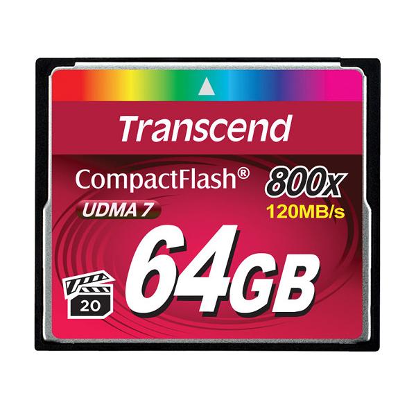 Transcend Flash-Speicherkarte - 64 GB - 800x