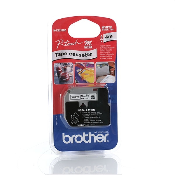 Brother M-K221SBZ - Nero su bianco - Rotolo (0,9 cm x 4 m)