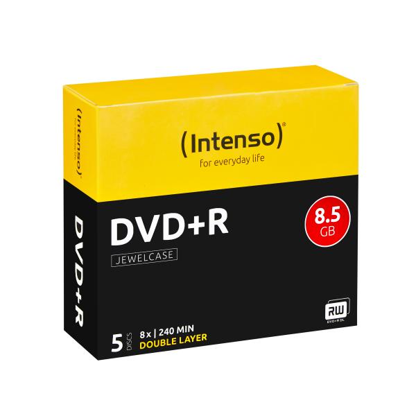 Intenso 5 x DVD+R DL - 8,5 GB 8x - Jewel Case (scatola)