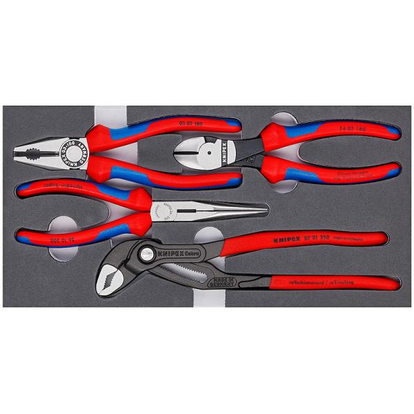 KNIPEX Basic - pinze - 4 pezzi - in scatola portaoggetti