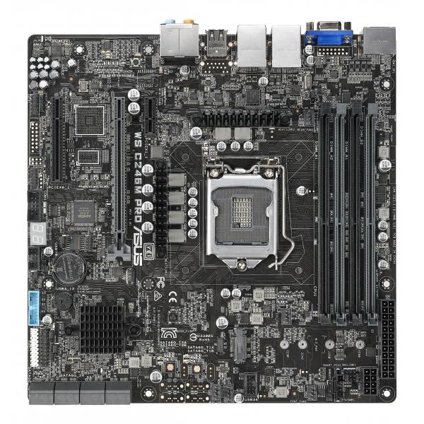 ASUS WS C246M PRO - scheda madre - micro ATX - presa LGA1151 - chipset C246 - USB 3.1 Gen 1, USB 3.1 Gen 2 - 2 x Gigabit LAN - grafica integrata (CPU richiesta)
