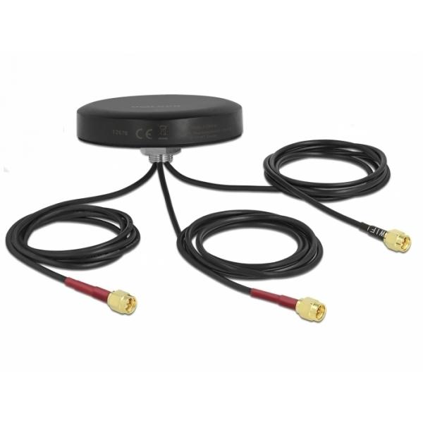 Delock Antenna LTE MIMO Dual Band WLAN 802.11 ac/ax/a/h/b/g/n - Antenna - Casa intelligente - 3 dBi (per 2400 MHz - 2483 MHz)