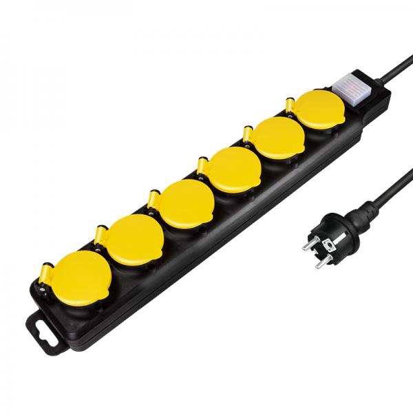 Presa multipla LogiLink - CA 250 V - 3680 watt - connessioni in uscita: 6 (6 x alimentazione CEE 7/3)