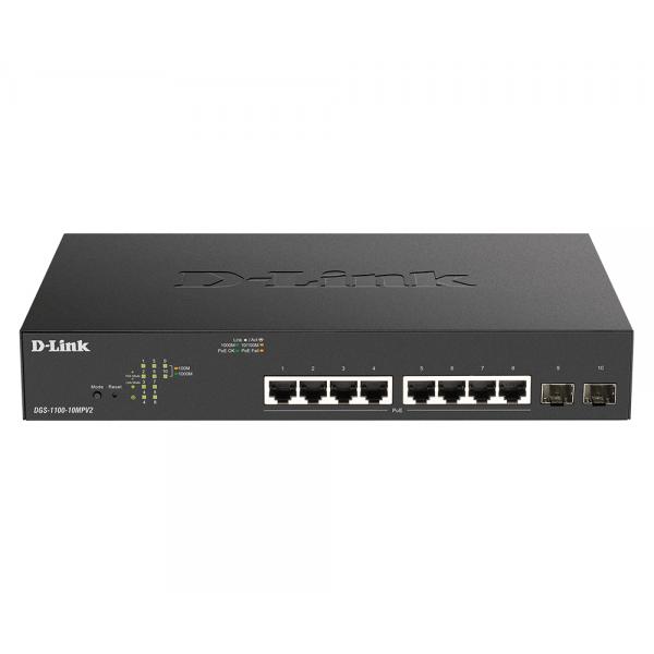 D-Link DGS 1100-10MPV2 - Switch - Intelligente - 8 x 10/100/1000 (PoE)